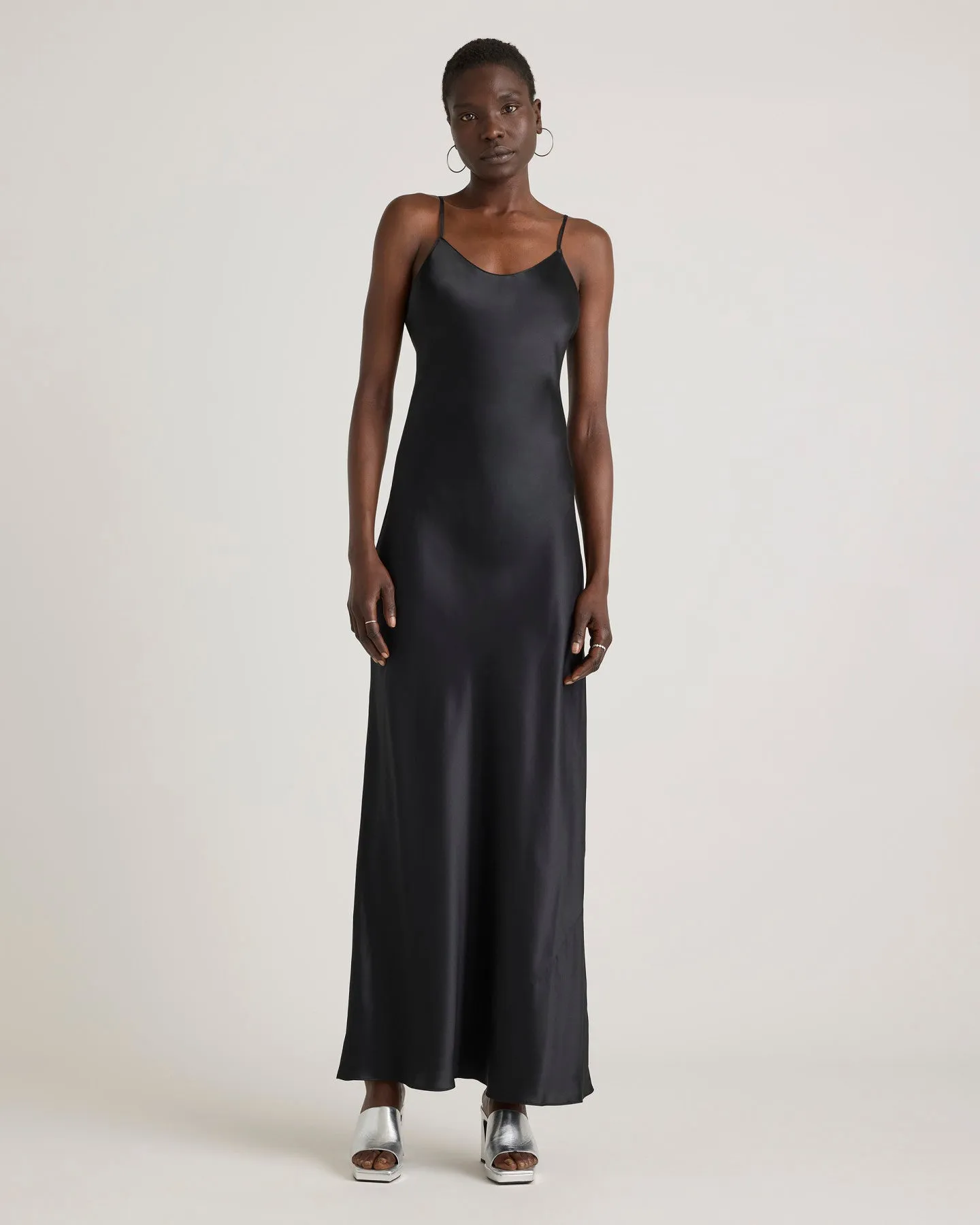 100% Washable Silk Maxi Slip Dress
