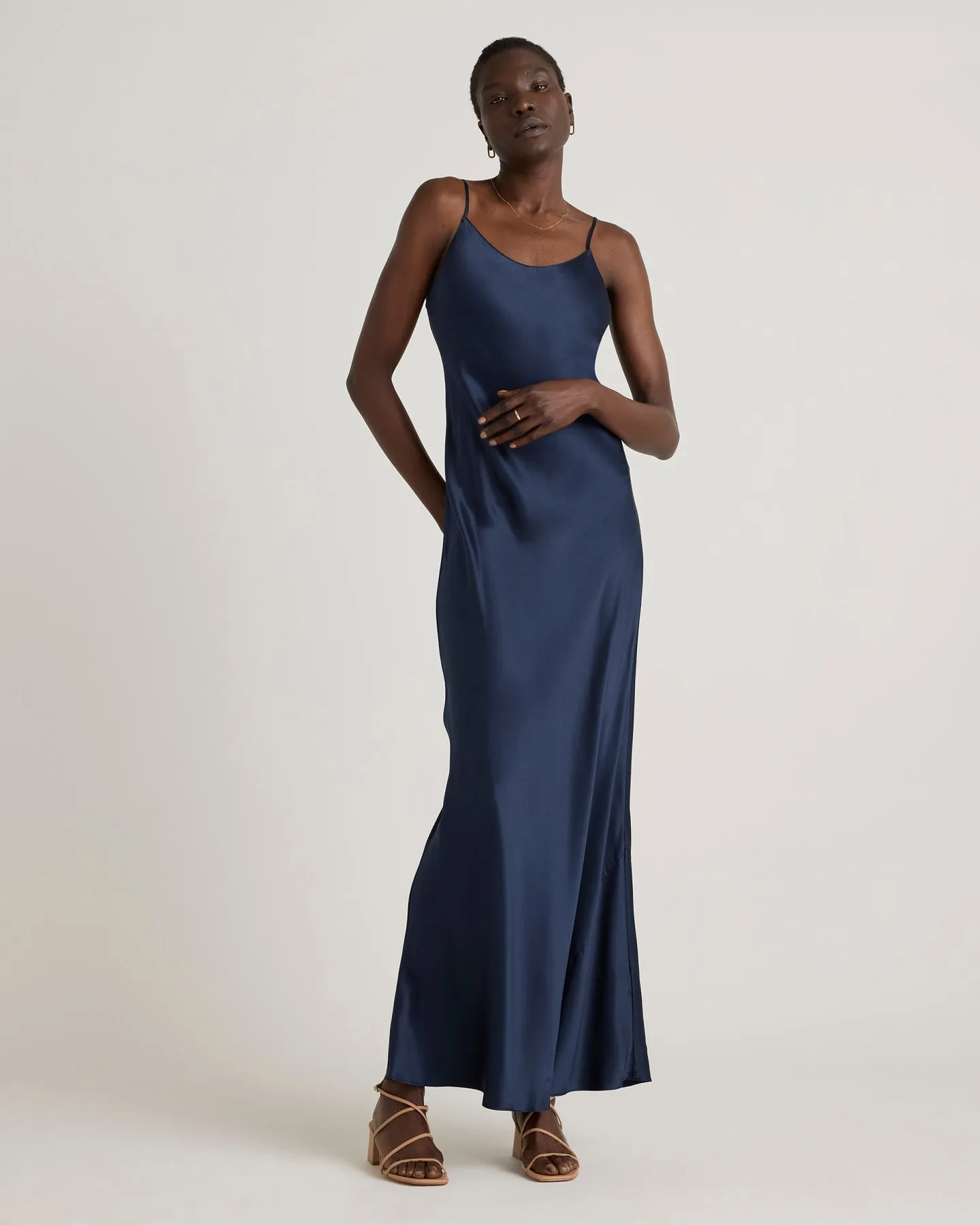 100% Washable Silk Maxi Slip Dress