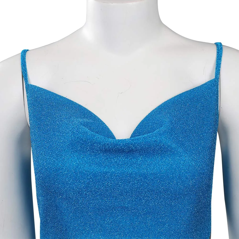 1970S Vintage Disco Dress asymmetric Slip Dress Cosplay Costume Halloween Carnival Suit