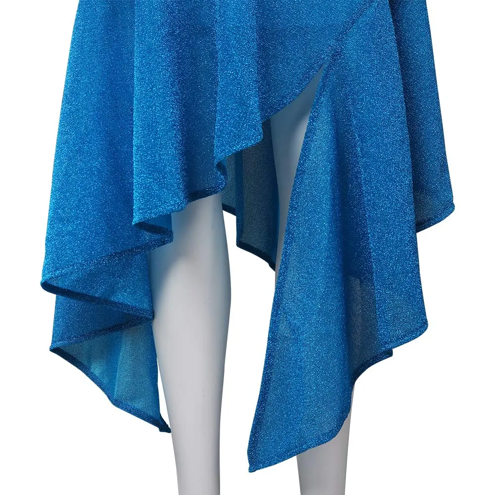 1970S Vintage Disco Dress asymmetric Slip Dress Cosplay Costume Halloween Carnival Suit