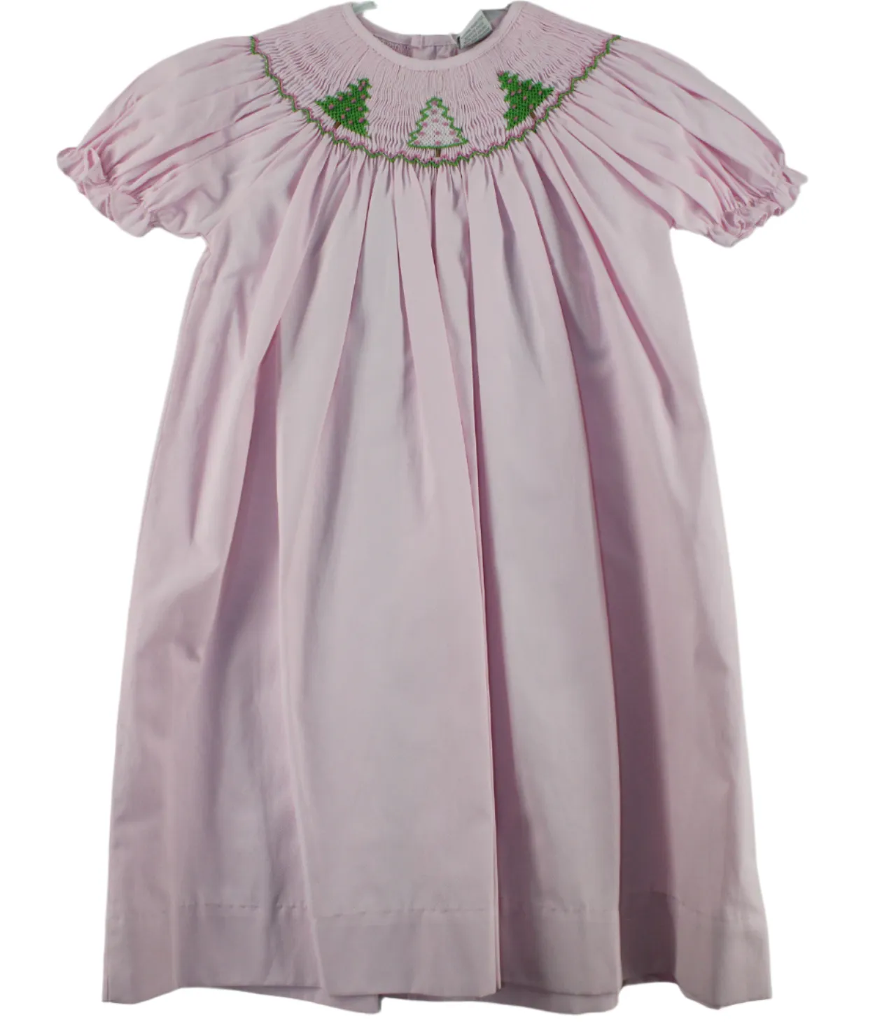 20244-Smocked Christmas Tree Bishop Toddler Girl Dress