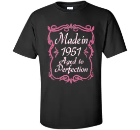 65th Birthday Gift Made In 1951 Aged To Perfection Pink