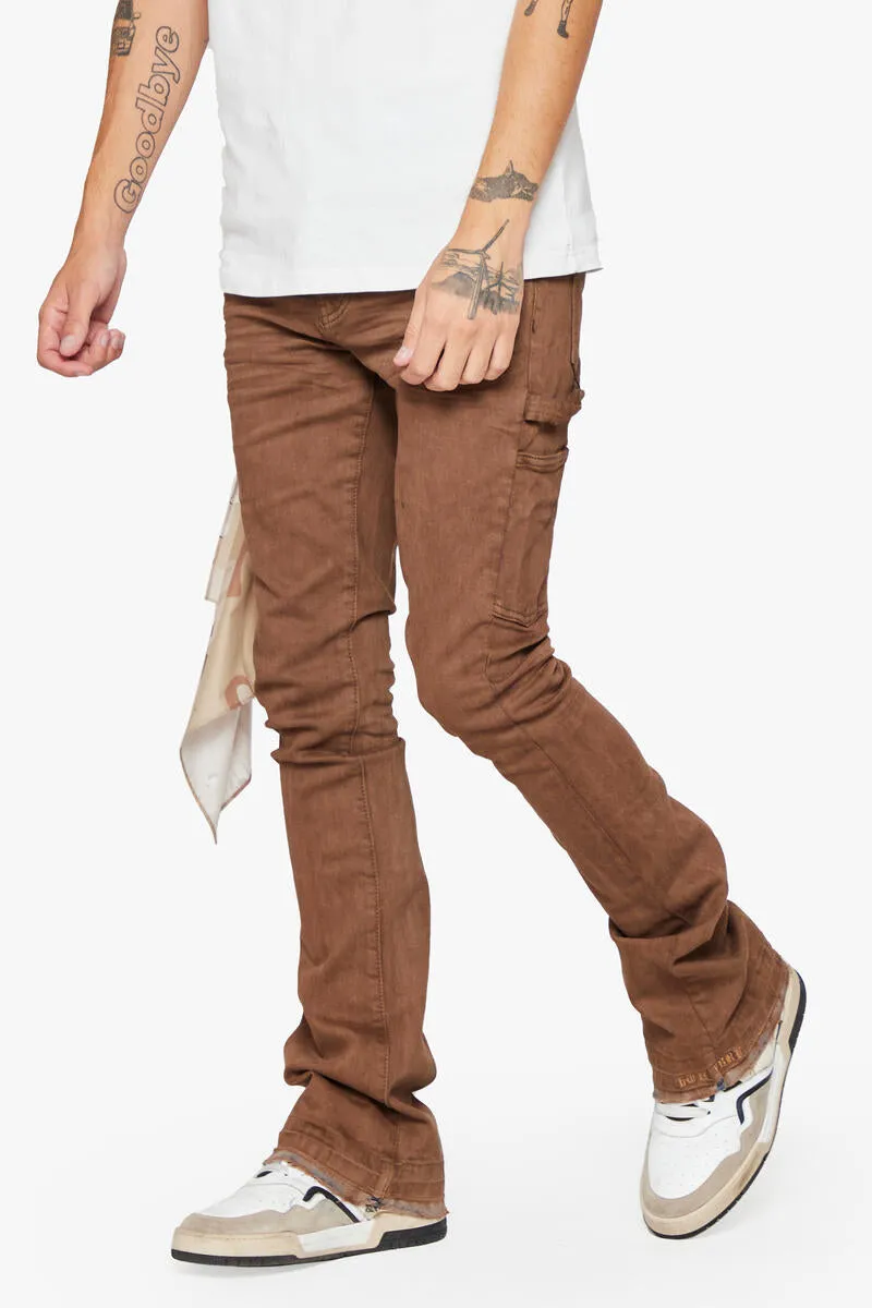 6th NBRHD TRADITION DENIM SUPER STACKED (BROWN)