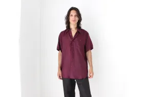 80s PURE SILK Classic Boxy in Aubergine