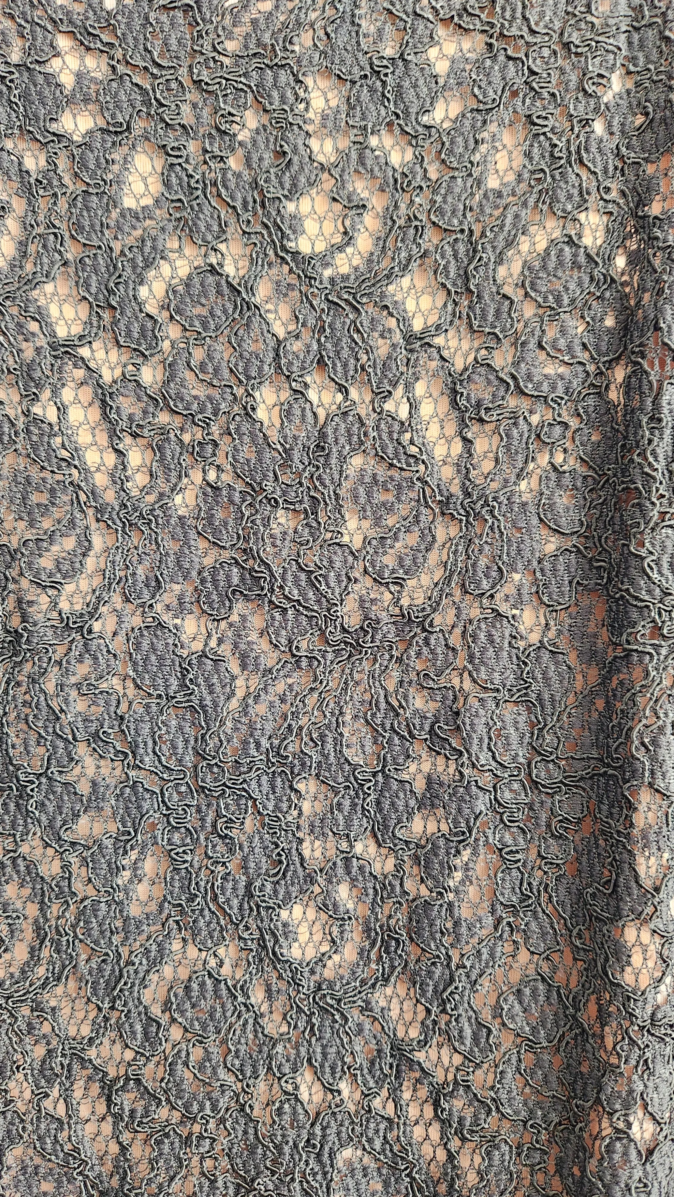 Adrianna Papell Black Lace Dress