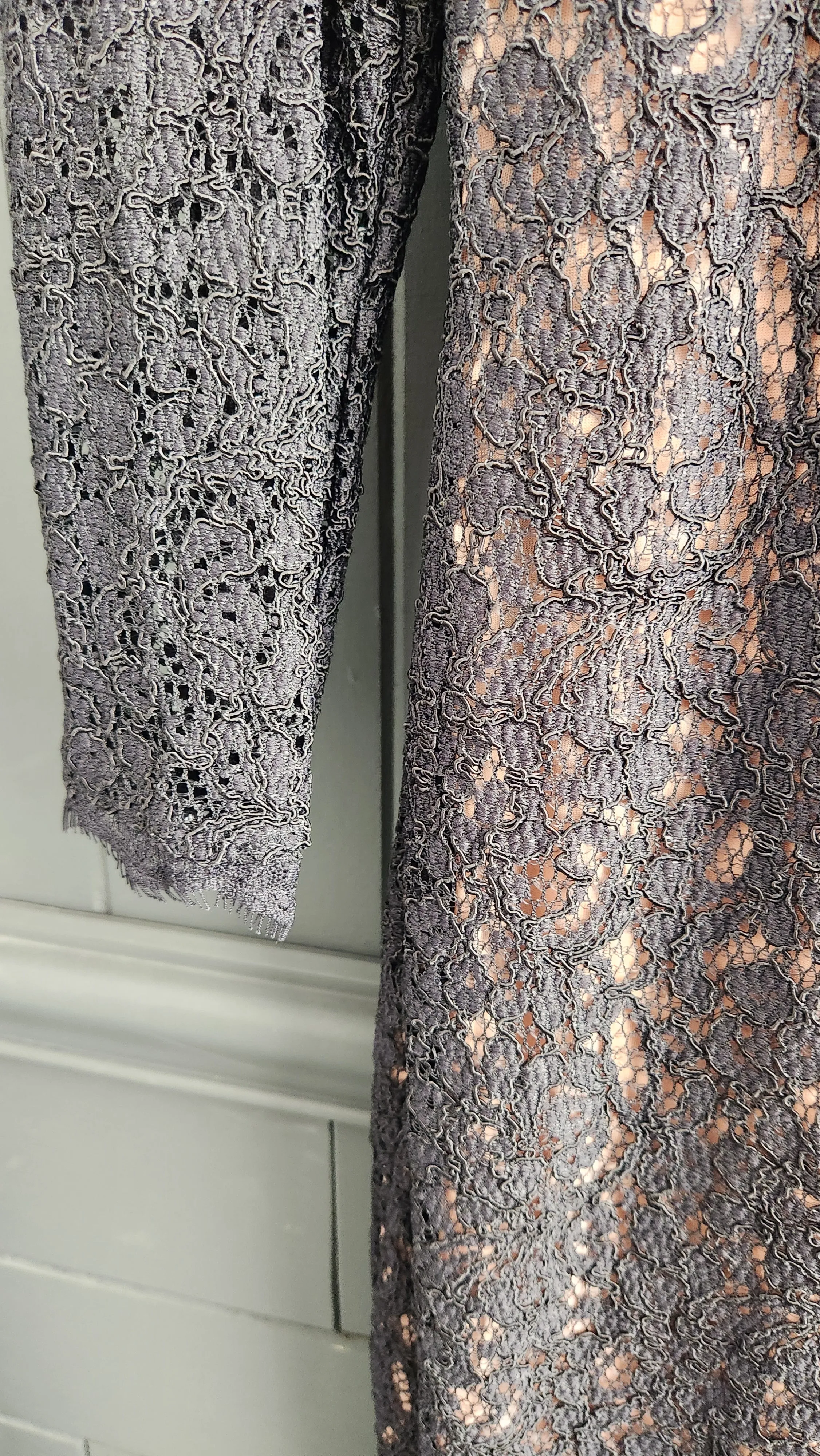 Adrianna Papell Black Lace Dress