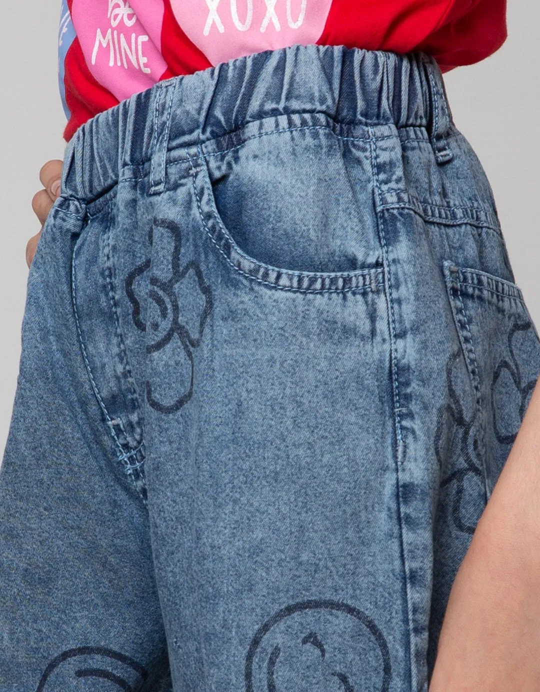Aero Denim Wide Leg Celana Anak Perempuan