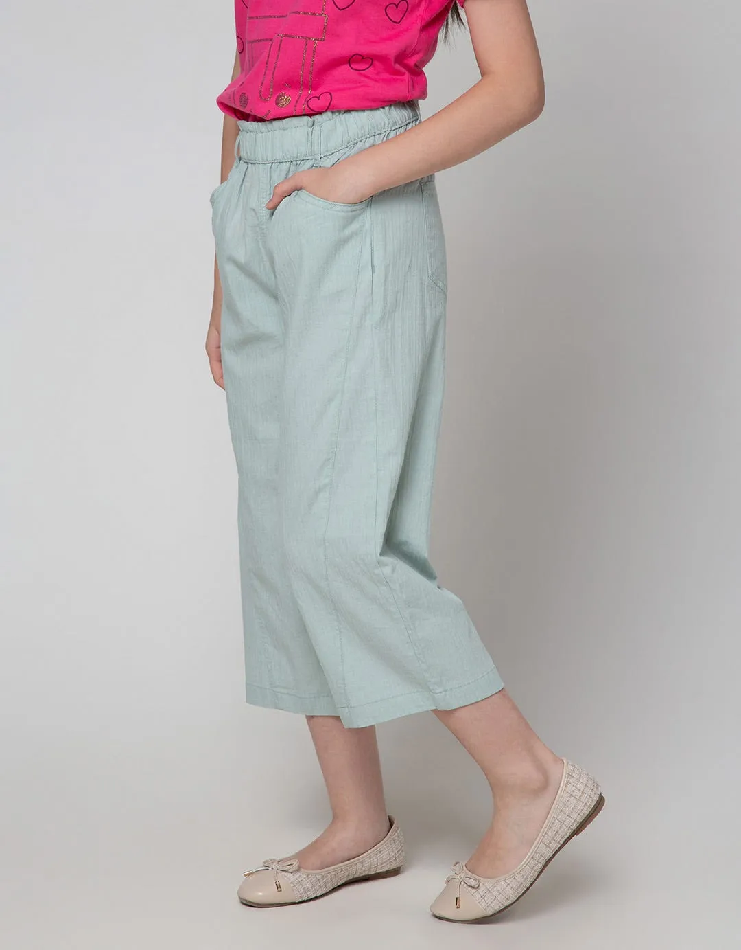 Aero Long Pants Kulot Polos Pinggang Karet Casual