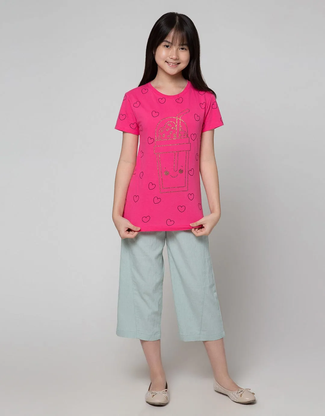Aero Long Pants Kulot Polos Pinggang Karet Casual