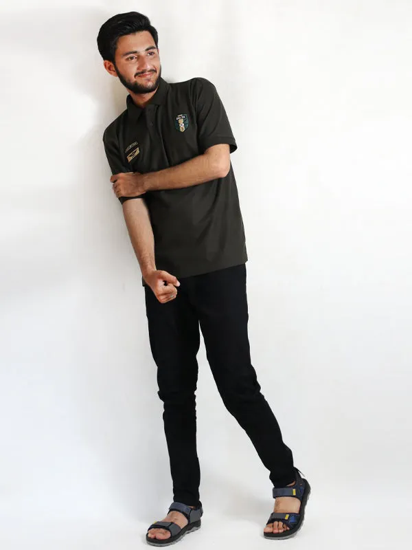 AM Men's Polo T-Shirt Dark Green