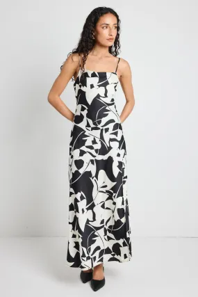 AMONG THE BRAVE SHOWSTOPPER SATIN STRAPPY BIAS SLIP DRESS