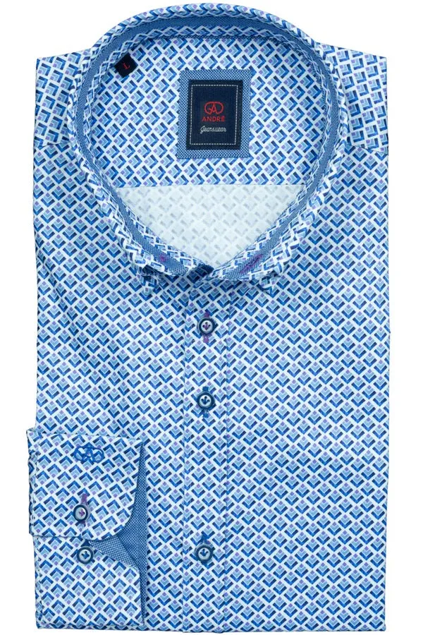 Andre Derg Long Sleeve Casual Shirt - Purple