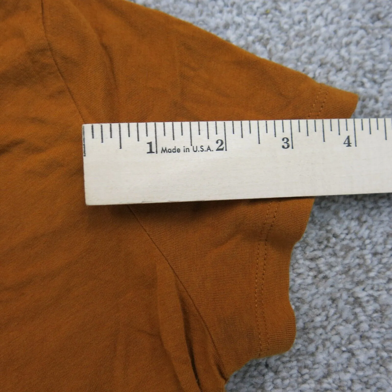 ANN Taylor Womens T Shirt Top Cap Sleeve Boat Neck Cotton Solid Orange Size XS