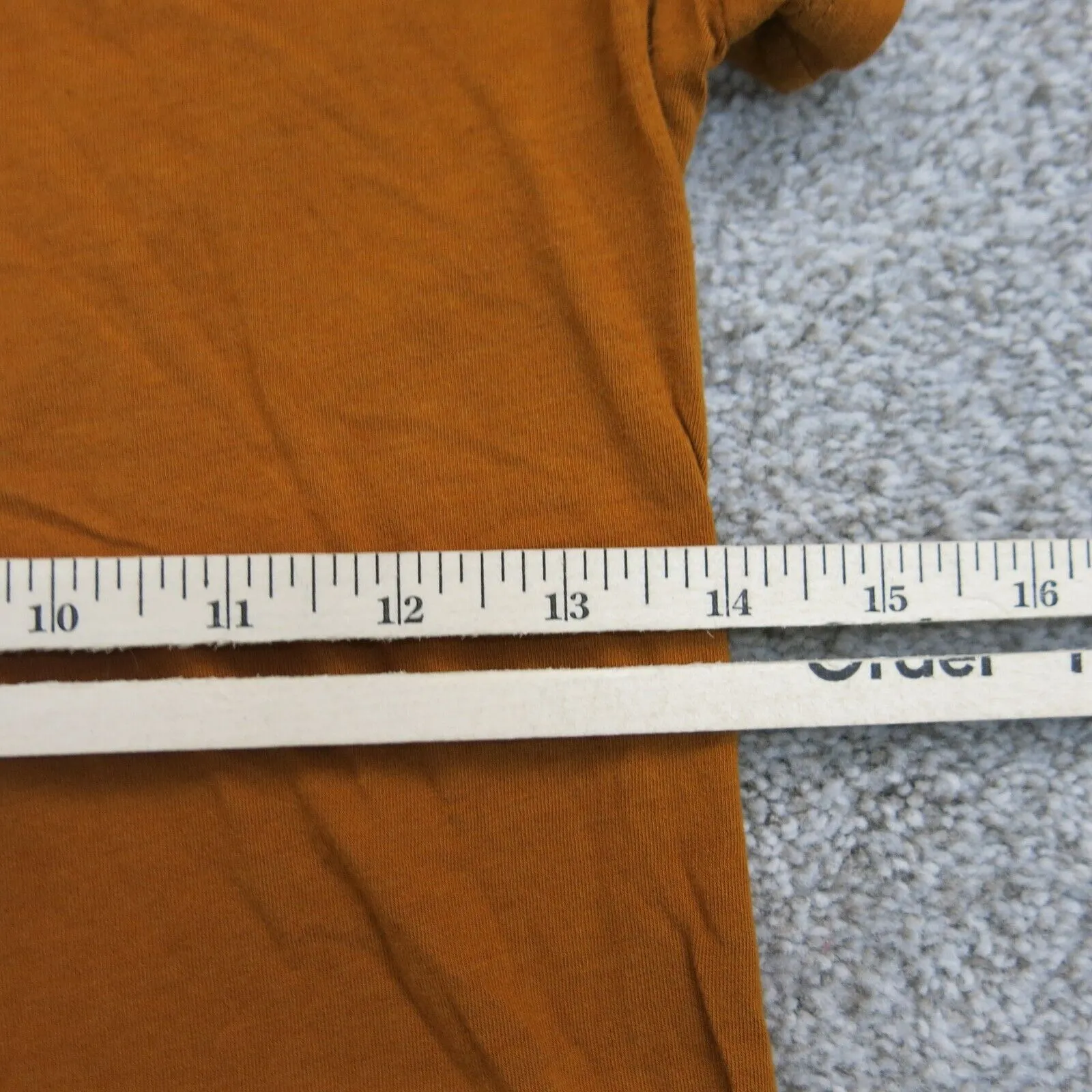 ANN Taylor Womens T Shirt Top Cap Sleeve Boat Neck Cotton Solid Orange Size XS