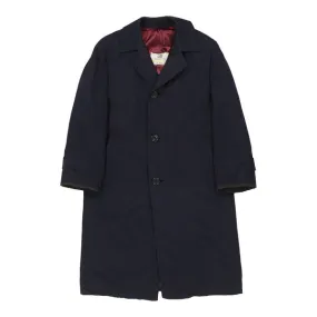Aquascutum Trench Coat - XL Navy Polyester Blend