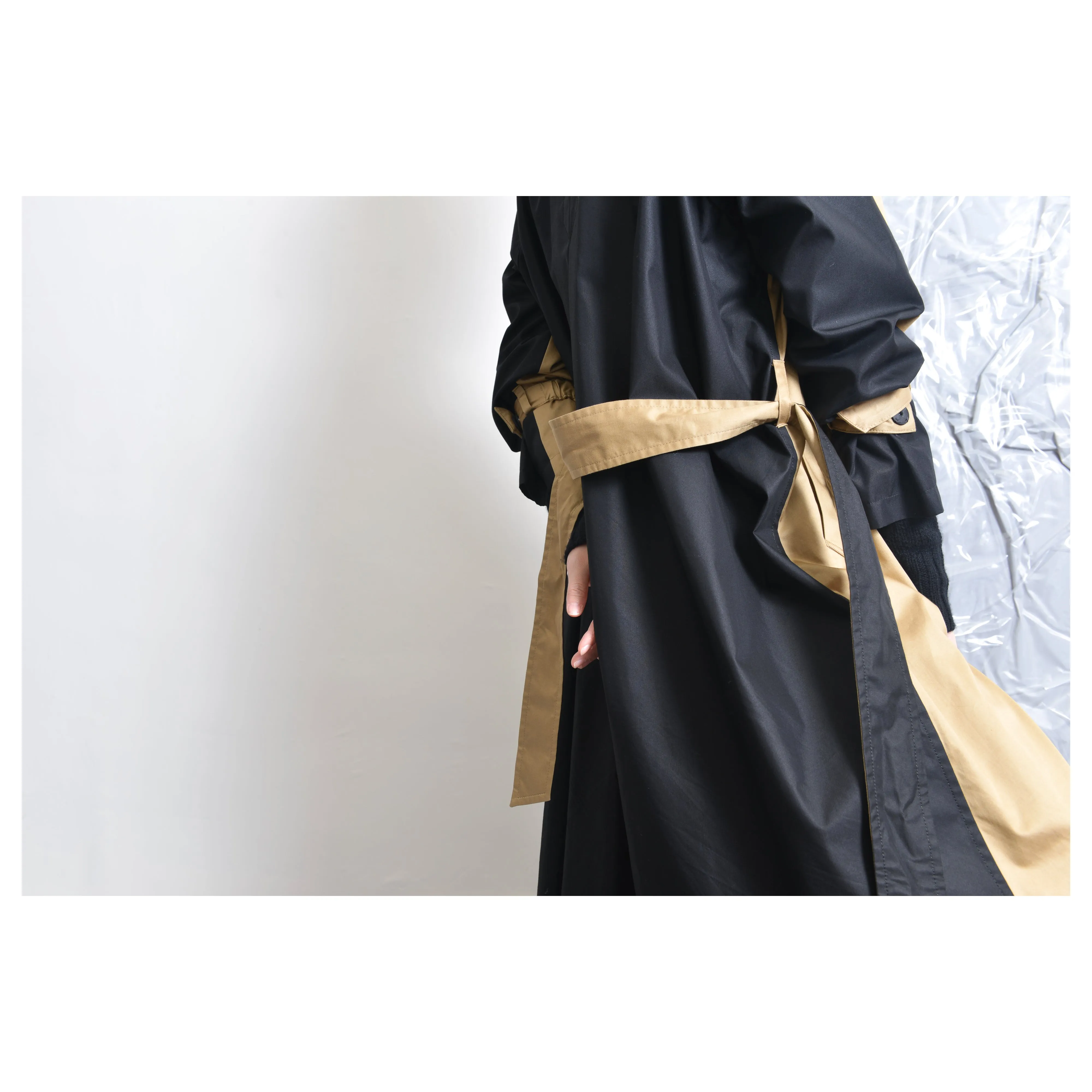 Bicolor Trench Coat