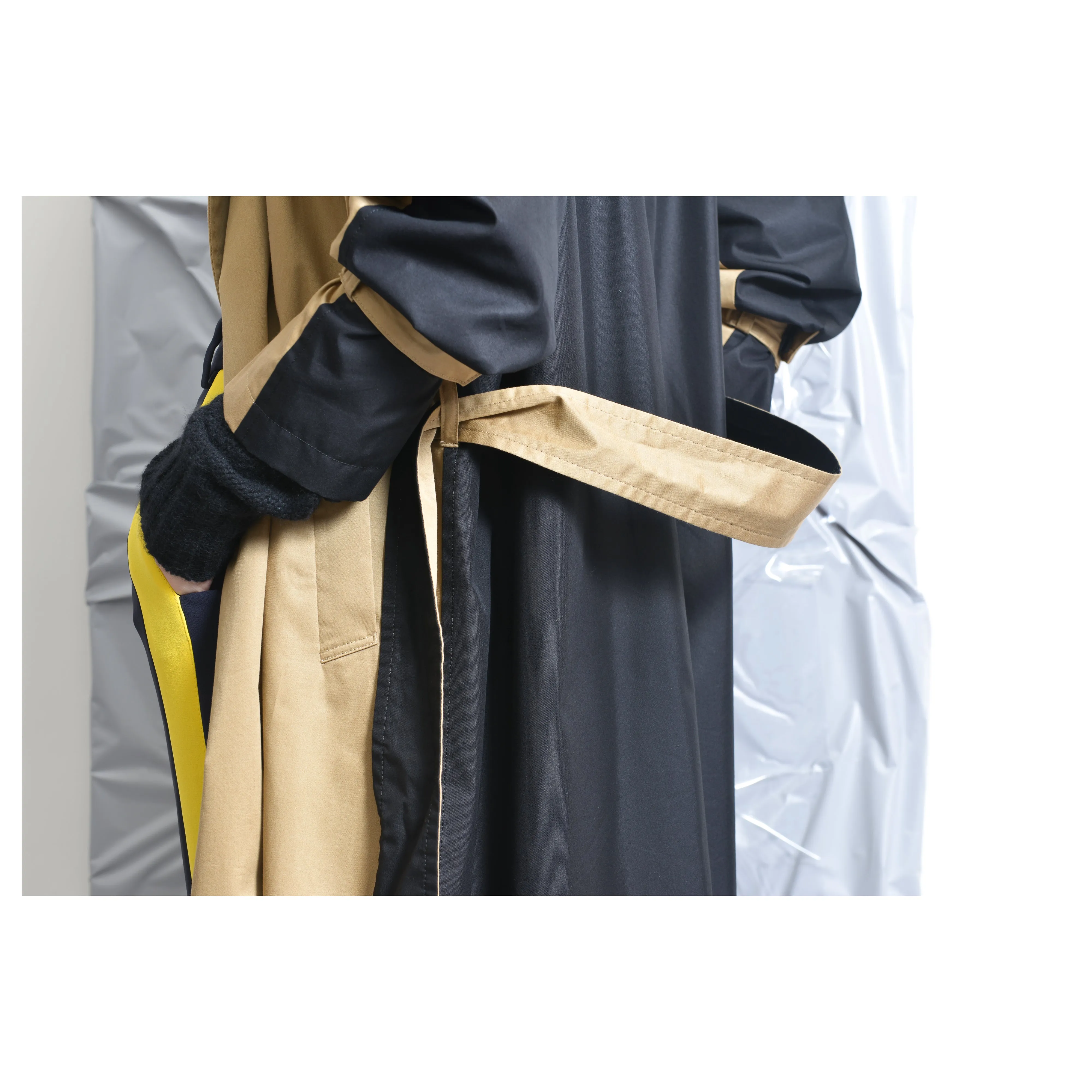 Bicolor Trench Coat