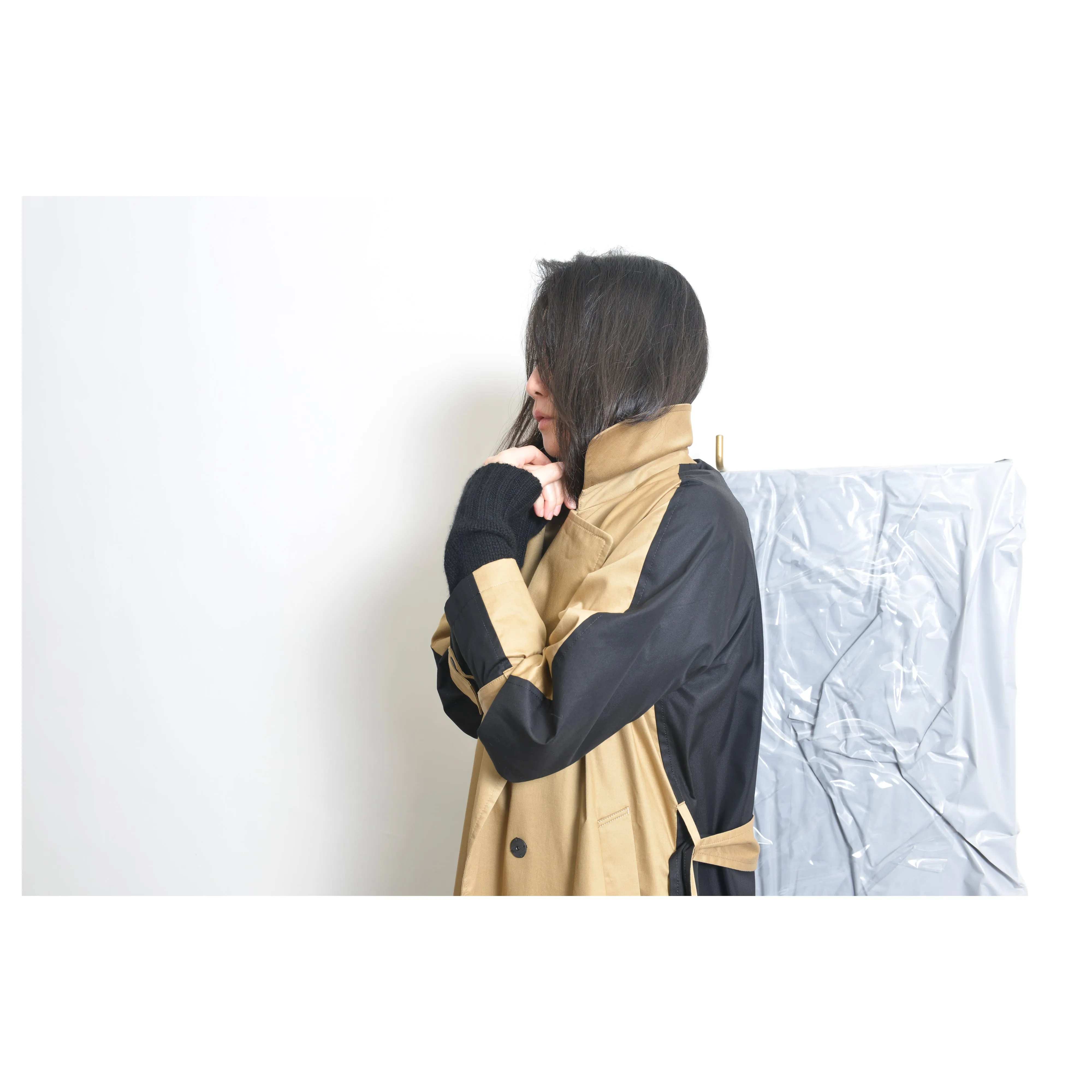 Bicolor Trench Coat