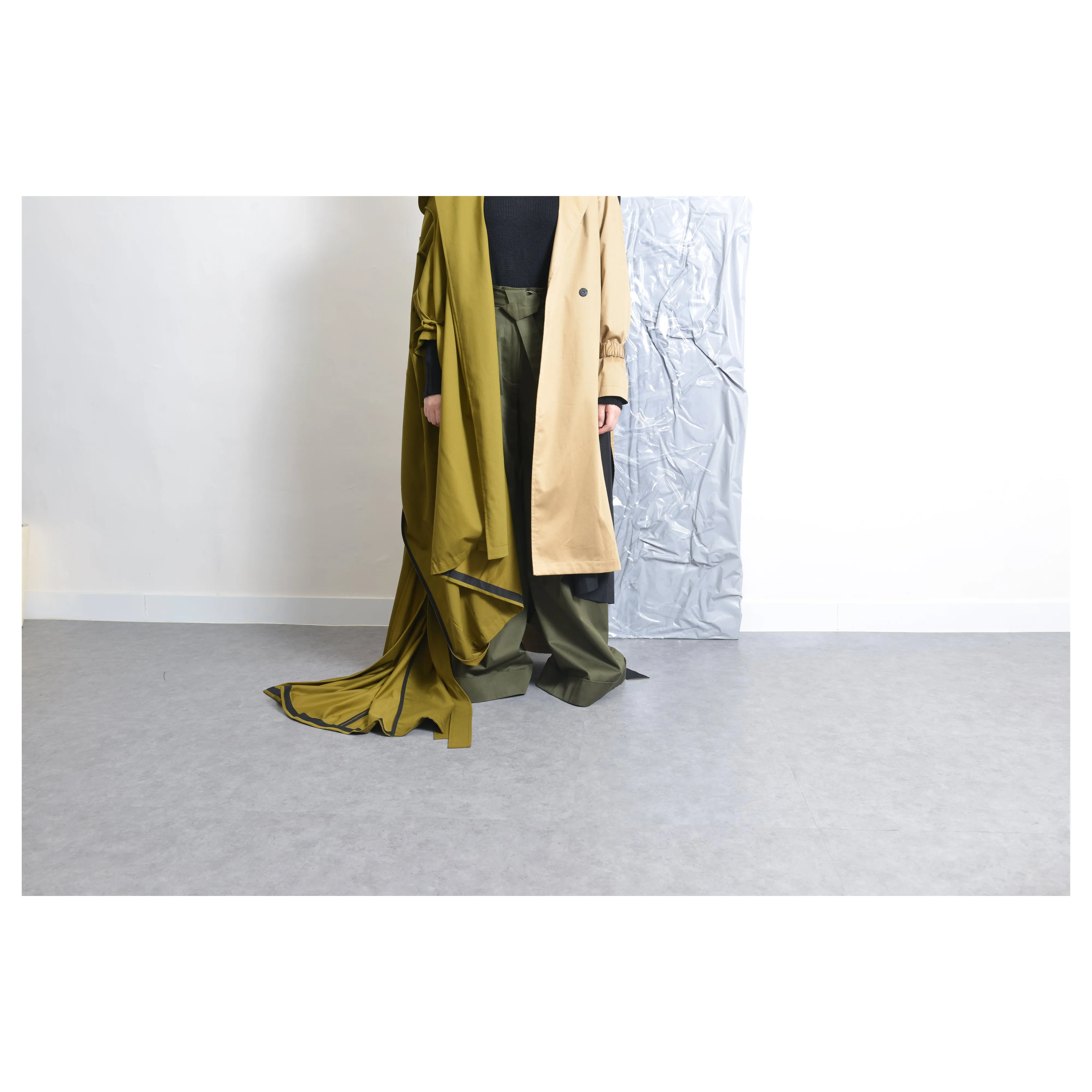 Bicolor Trench Coat