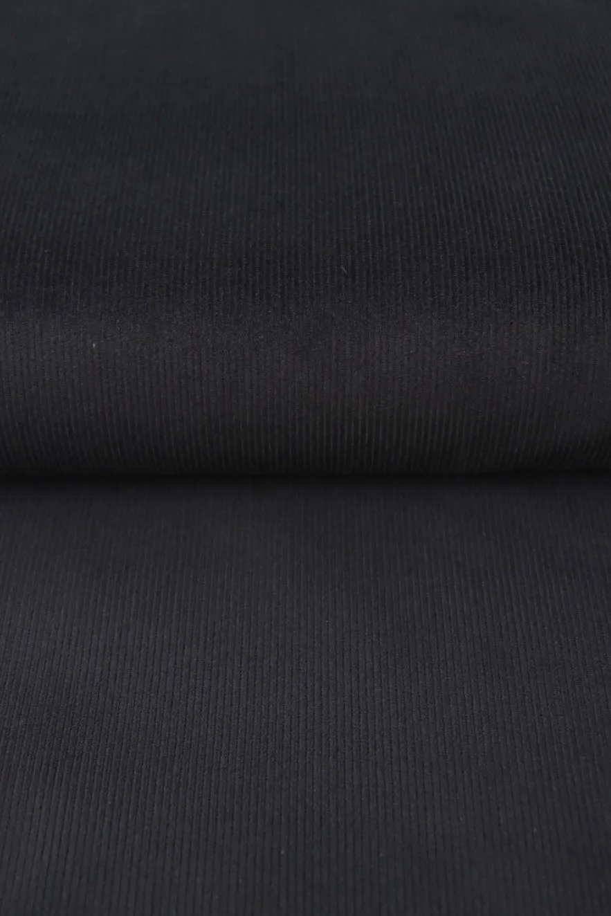Black 14 Wale Cotton Corduroy | Robert Kaufman
