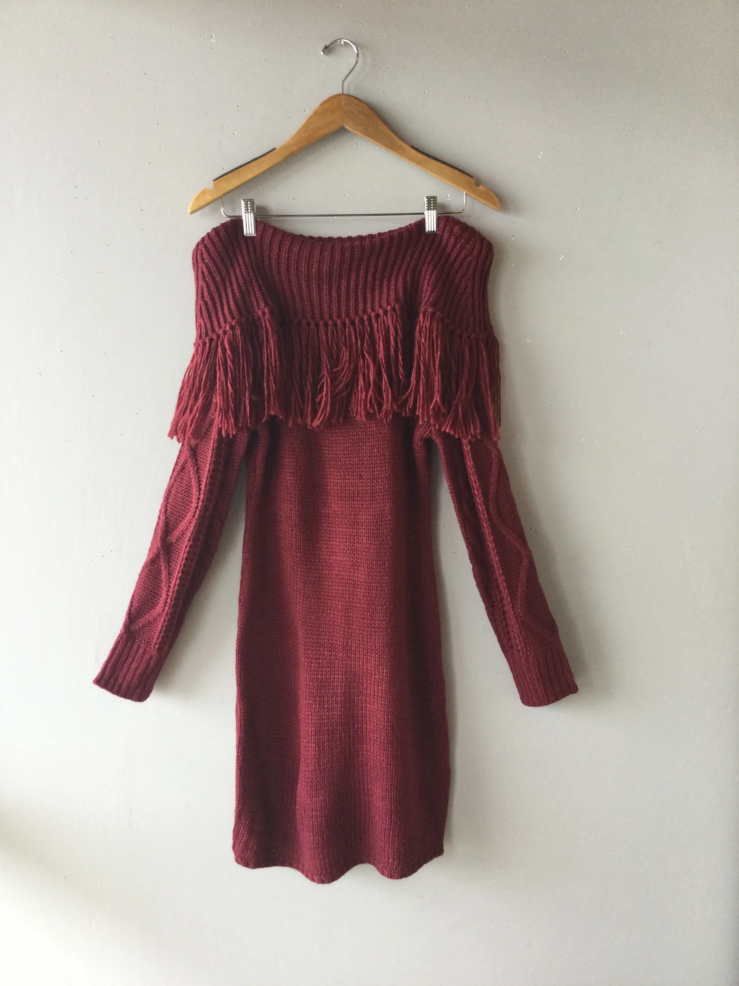 Blue B BENTLEY FoldOver Fringe Sweater Dress