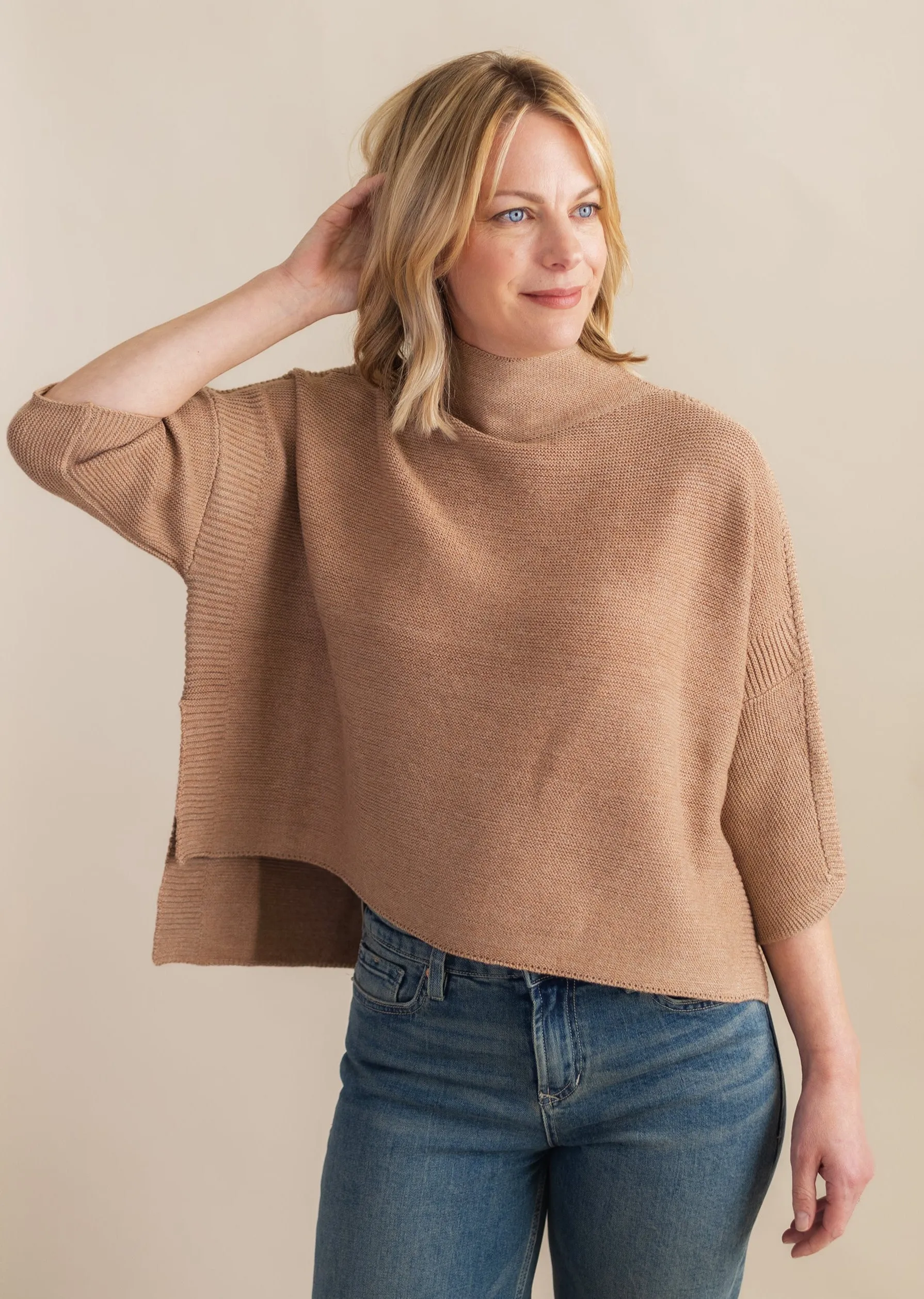 Boho One Size Sweater in Camel | Kerisma