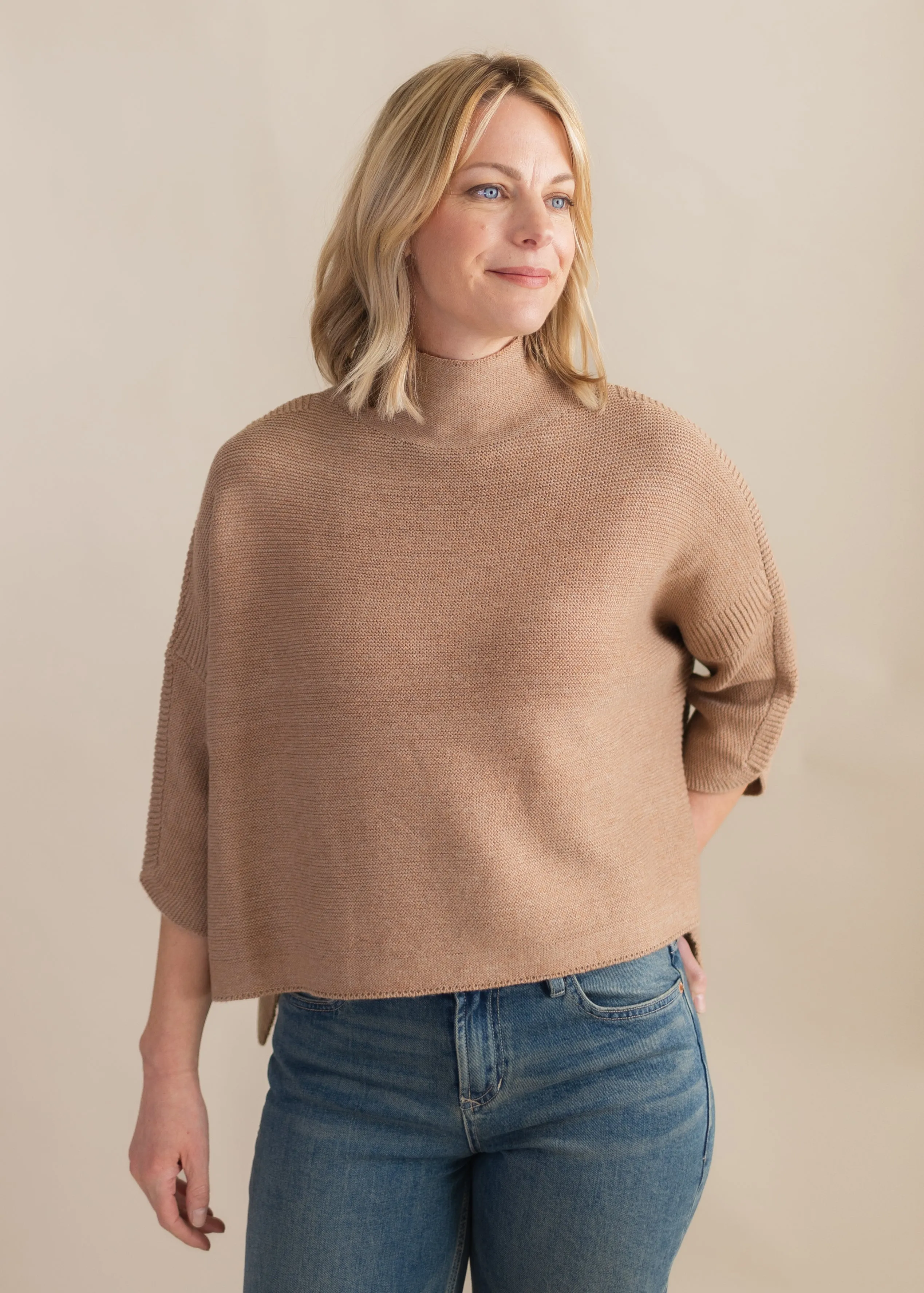 Boho One Size Sweater in Camel | Kerisma