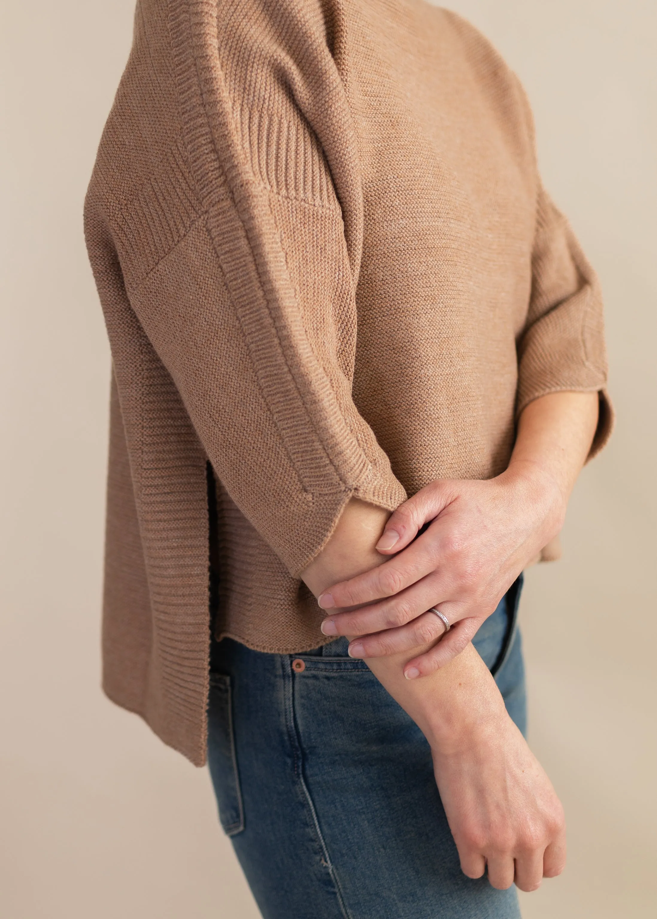 Boho One Size Sweater in Camel | Kerisma