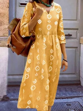 Brighten Up Your Day Yellow Midi Dress