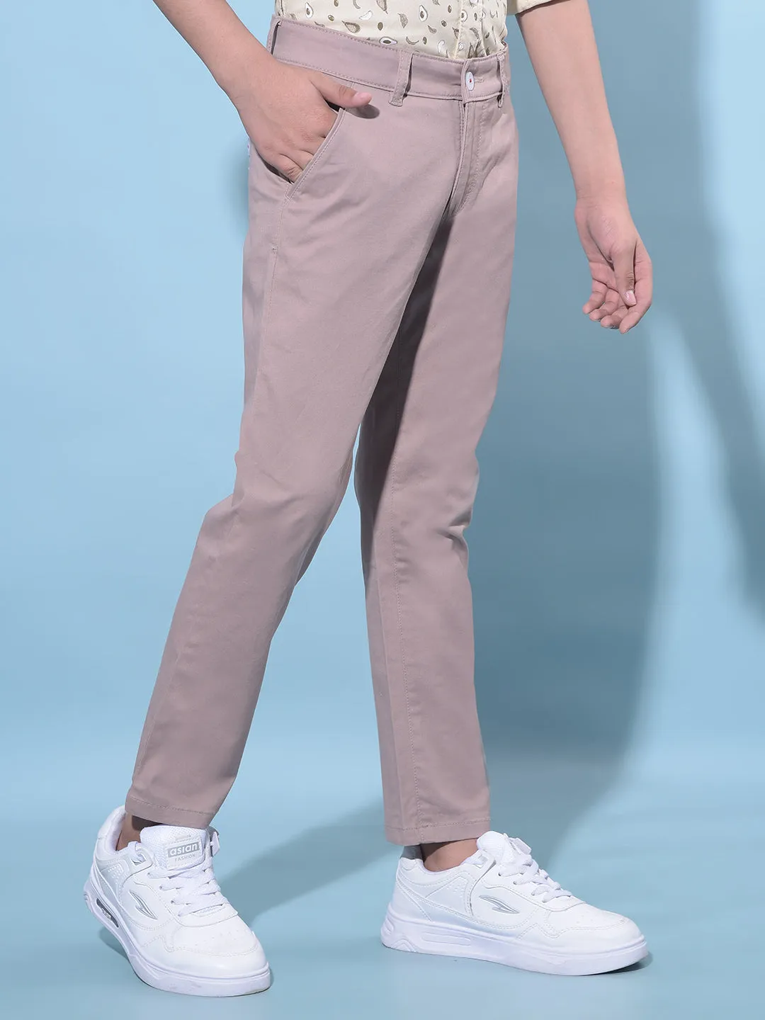 Brown Cotton Chinos Trousers