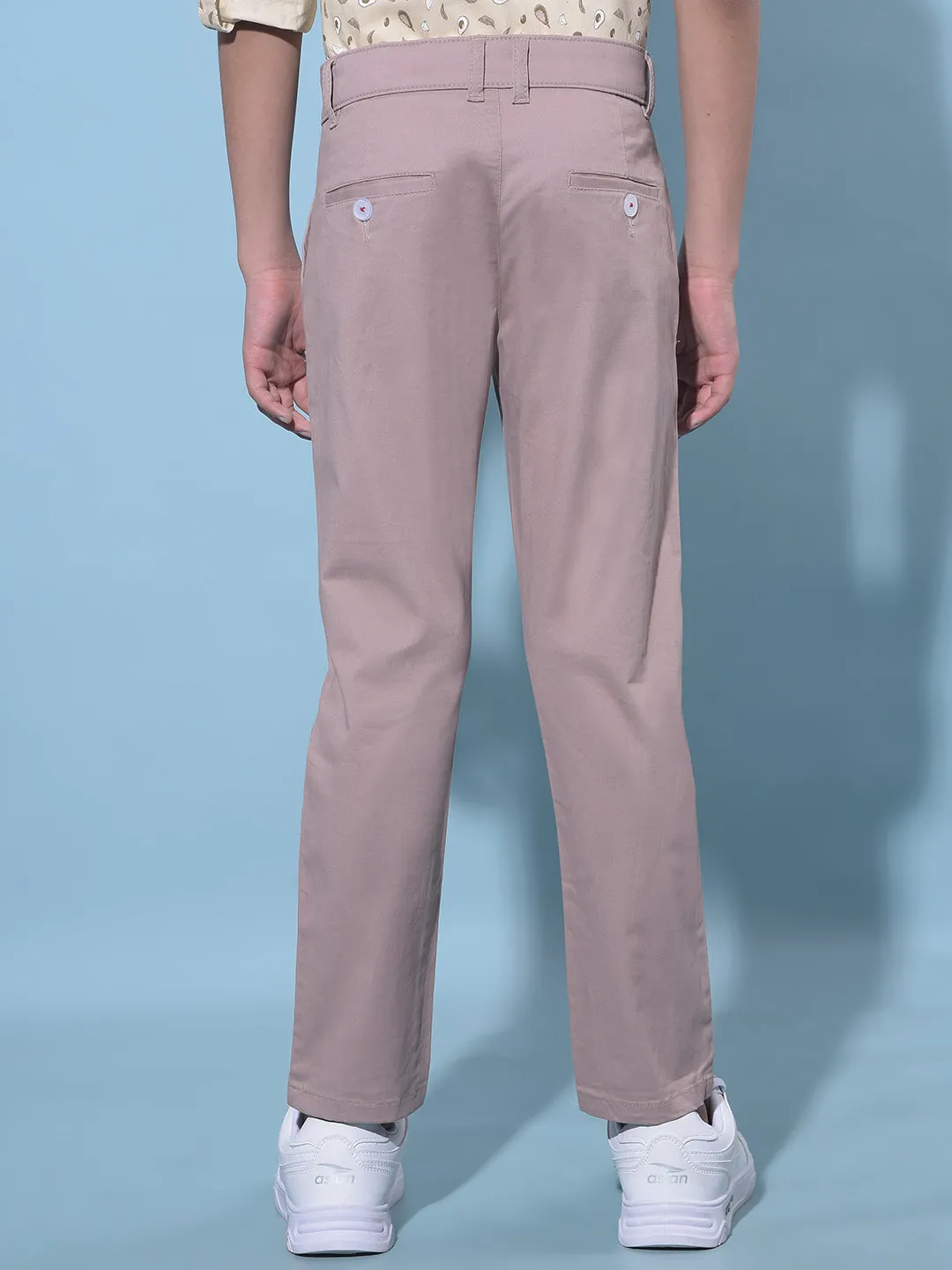 Brown Cotton Chinos Trousers