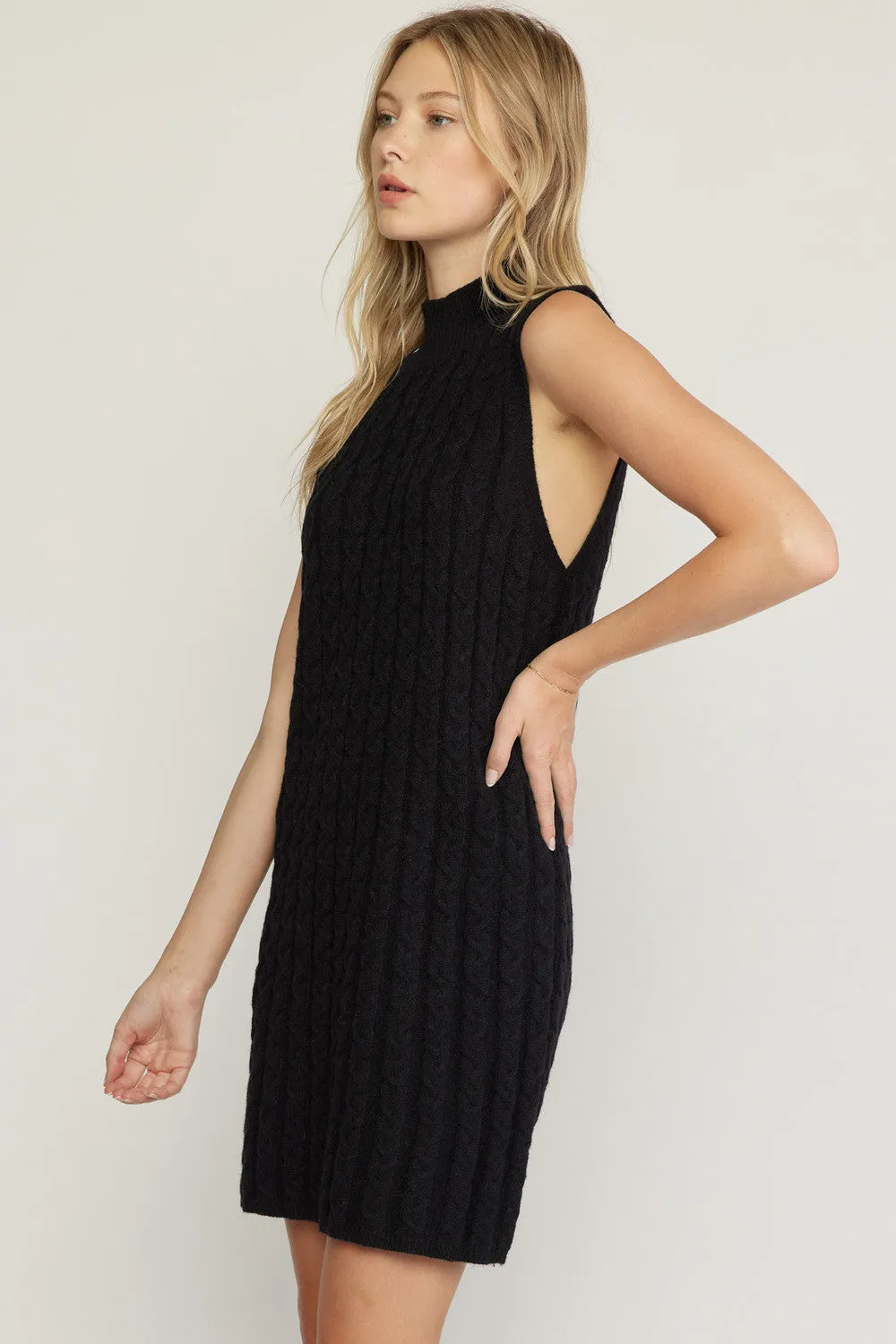 Cable Knit Sweater Dress