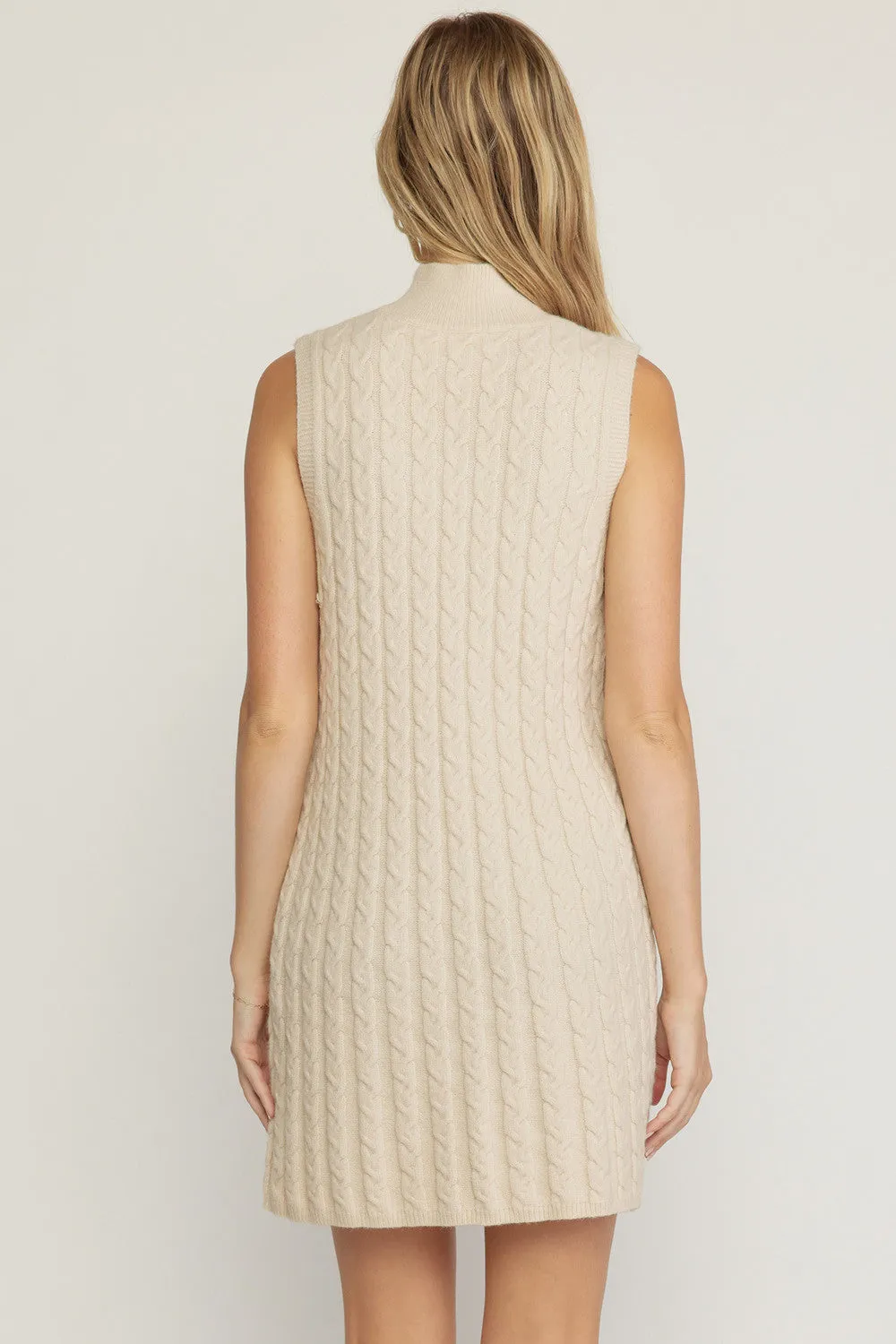 Cable Knit Sweater Dress
