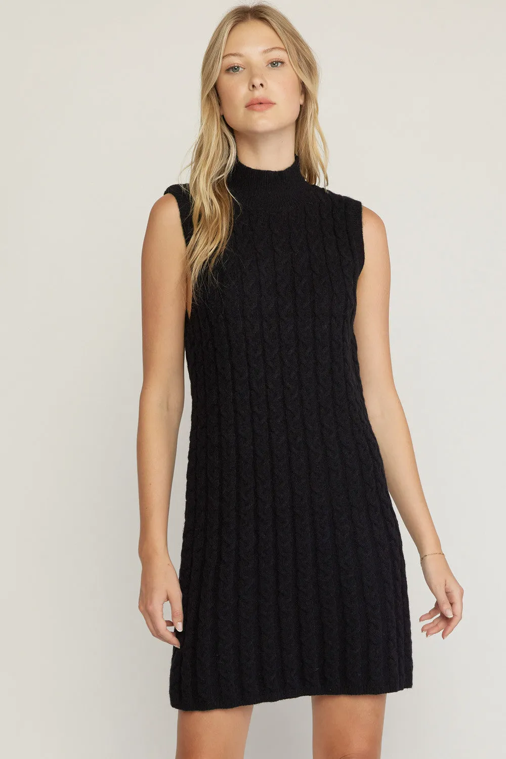Cable Knit Sweater Dress