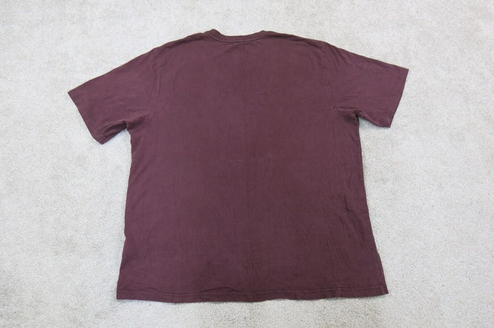 Carhartt Shirt Mens XL Red Crew Neck Tee Short Sleeve Loose Fit Logo Casual