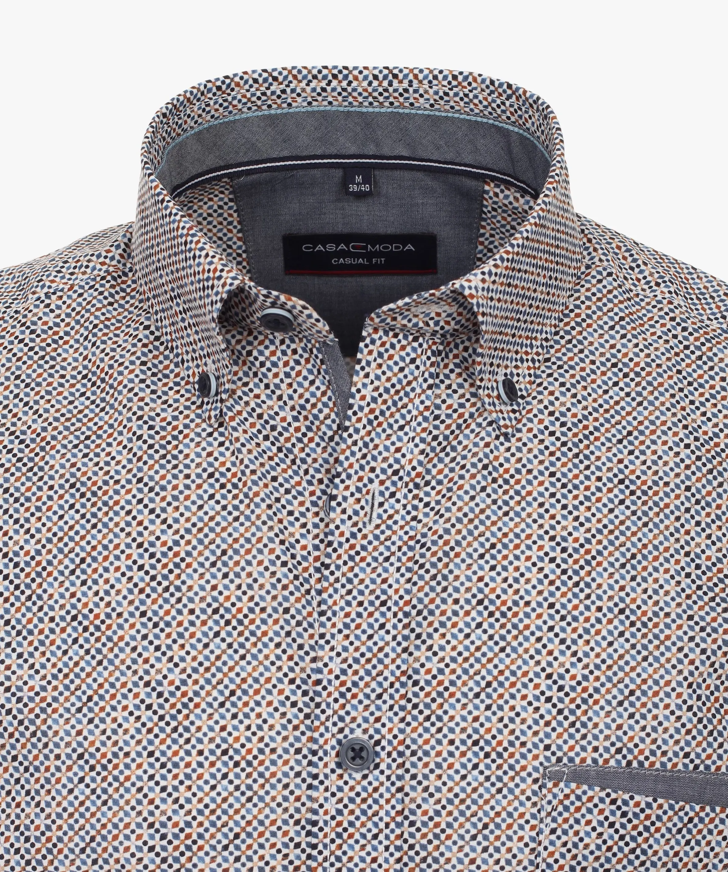 Casa Moda Short Sleeve Casual Shirt - Medium Blue