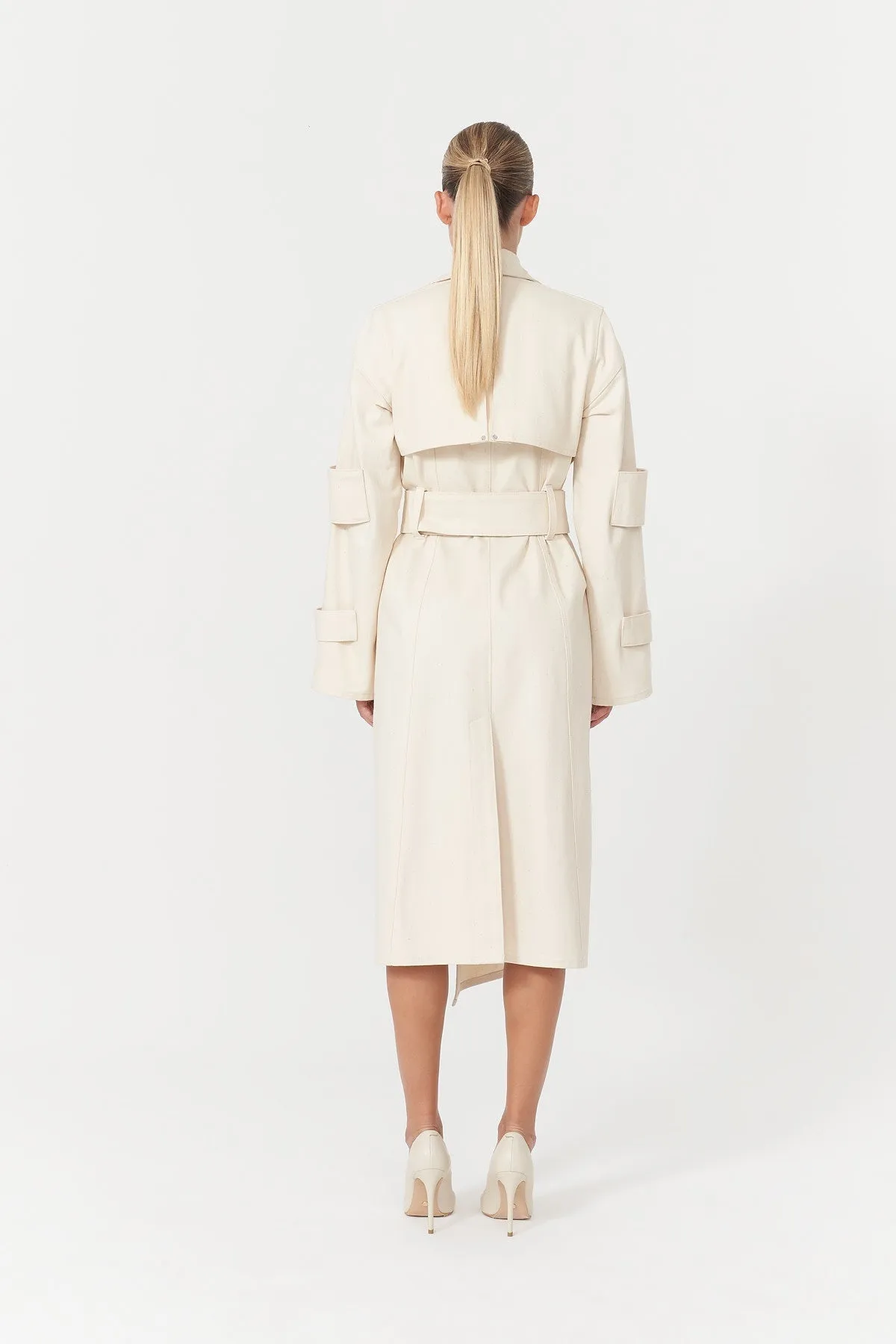 Chaby Ivory Trench Coat