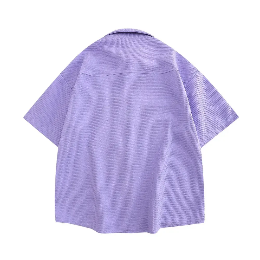 Chained Elegance Waffle Shirt