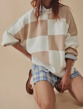 Checker Easy Street Tunic White Sand Combo