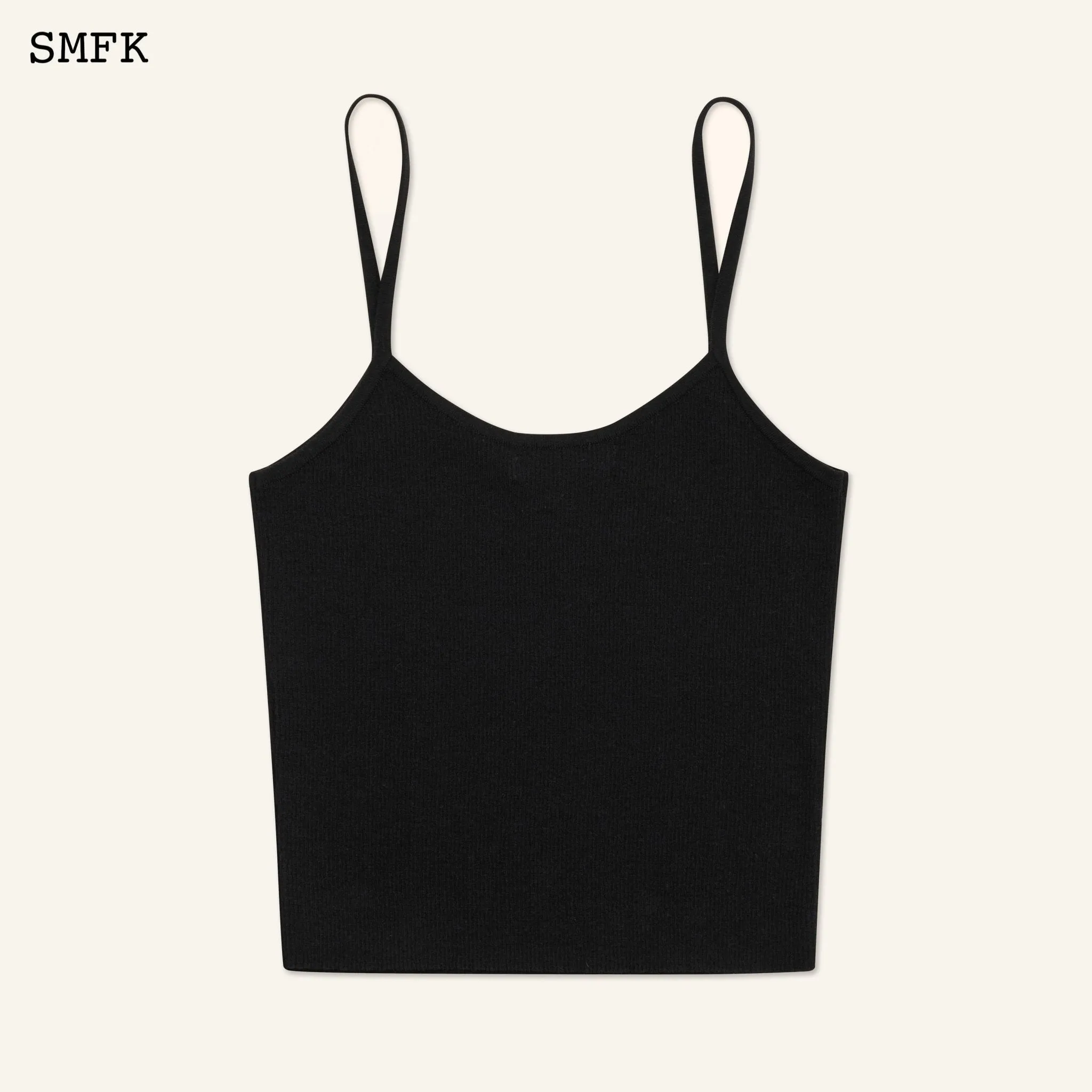 Compass Cross Classic Knitted Vest Top Black