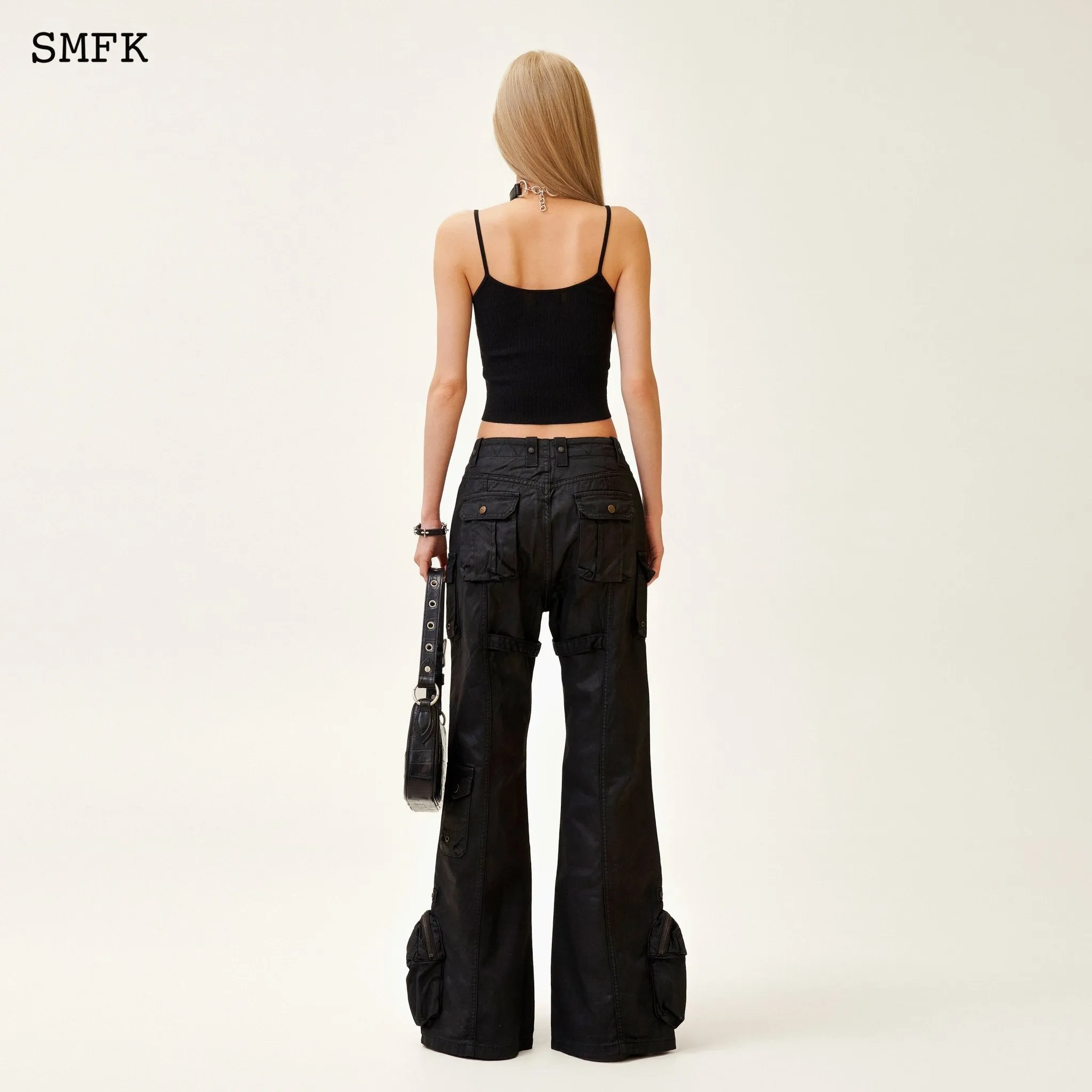 Compass Cross Classic Knitted Vest Top Black