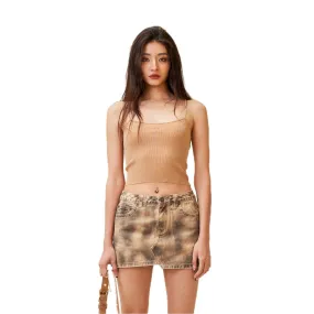 Compass Cross Classic Knitted Vest Top Nude