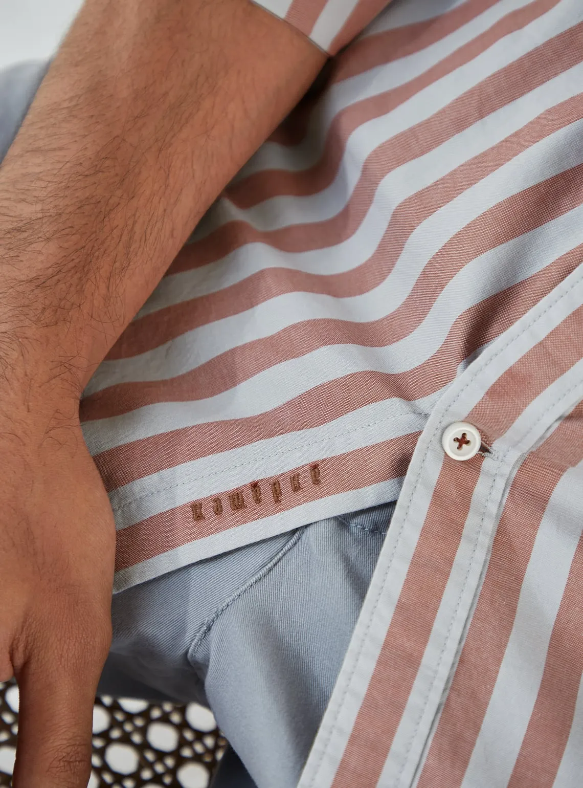 Coral Rift Stripe Shirt