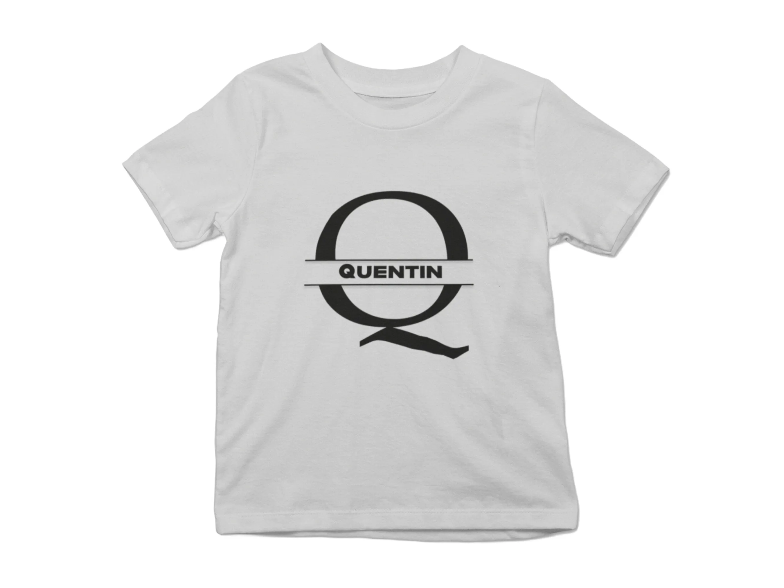 Custom Kids Tshirt Gift For Toddler Girls, Personalize Initials Q On Shirt Gift