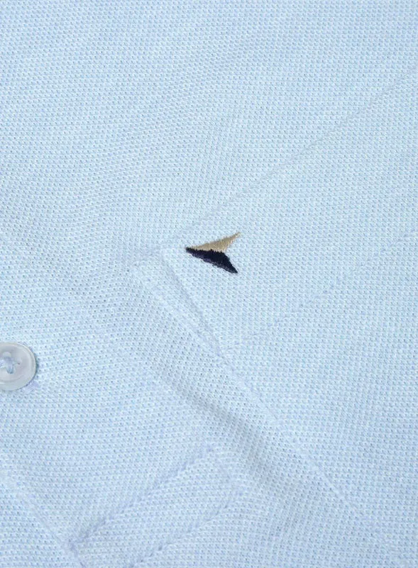 Daniel Grahame Short Sleeve 3 Button Polo Shirt - Light Blue