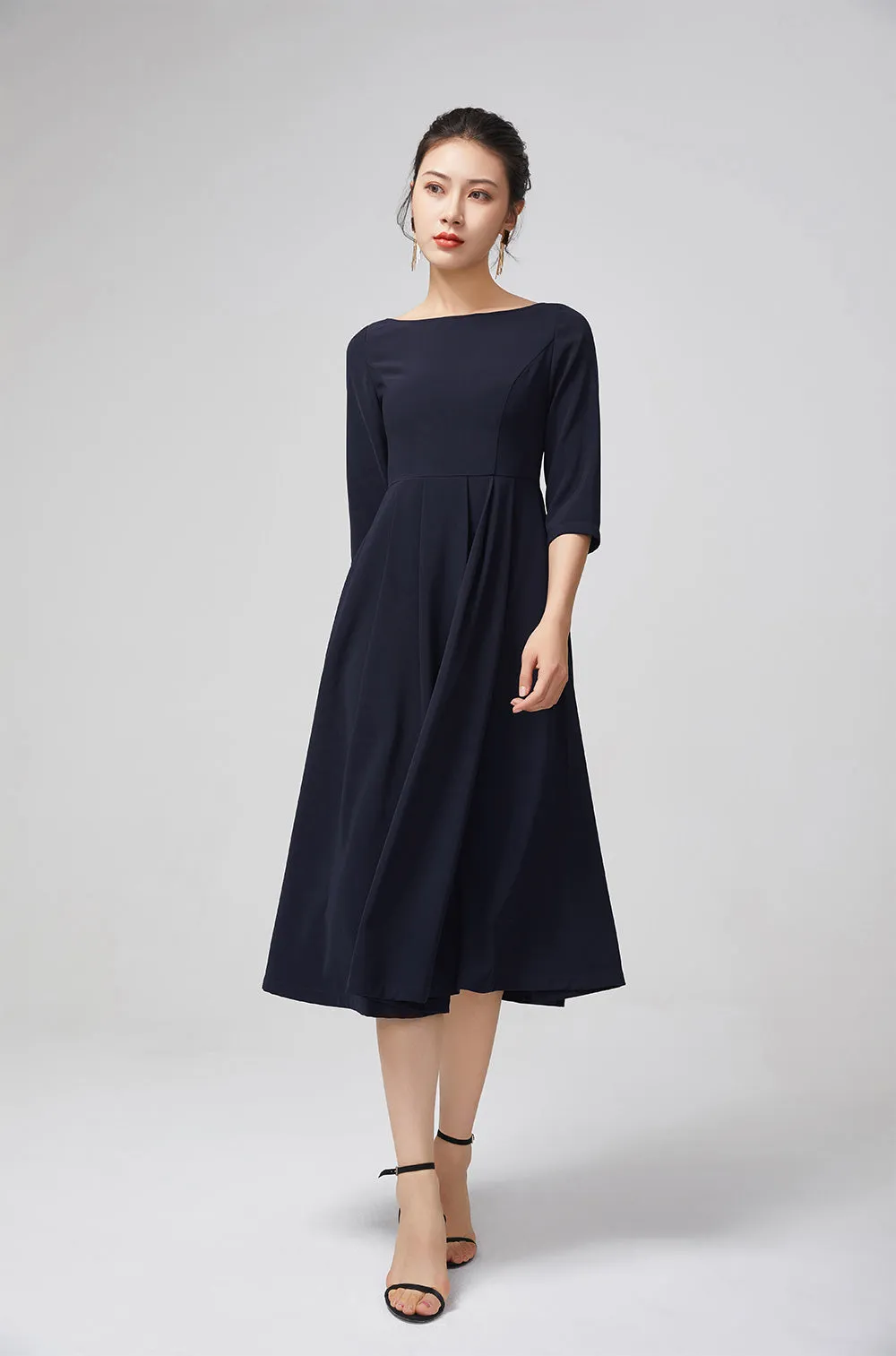Dark blue dress summer dressgifts for girlfriend dress 2221