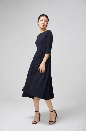 Dark blue dress summer dressgifts for girlfriend dress 2221
