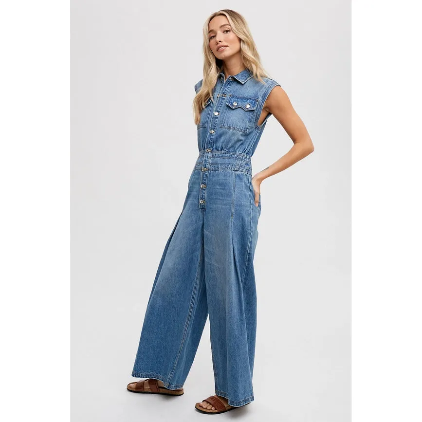 Denim Jumpsuit Lt Wash