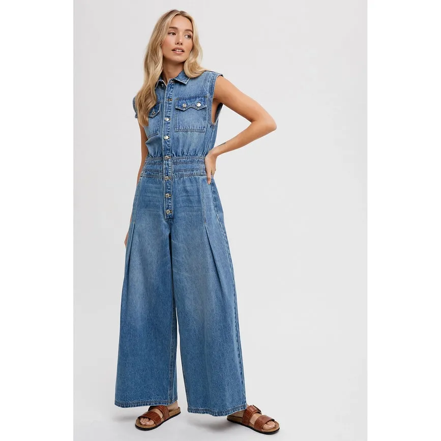 Denim Jumpsuit Lt Wash