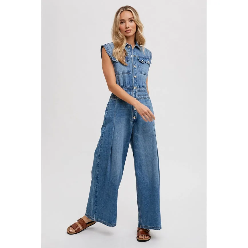 Denim Jumpsuit Lt Wash